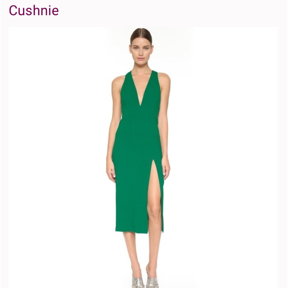 NWT!! CUSHNIE ET OCHS Sleeveless Emerald Green Dress